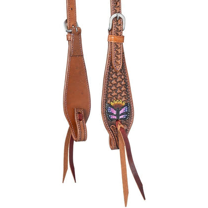 Silver Royal Butterfly Browband Headstall