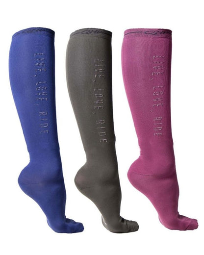 QHP Ladies Astana Knee Stockings 3Pk