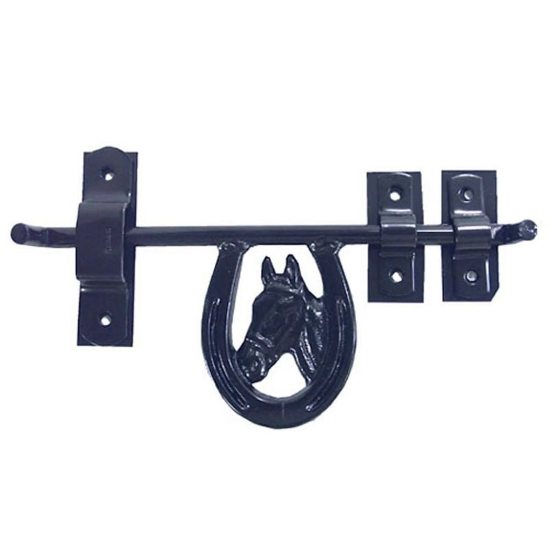 Intepid Horseshoe with Horsehead Barn Door Latch