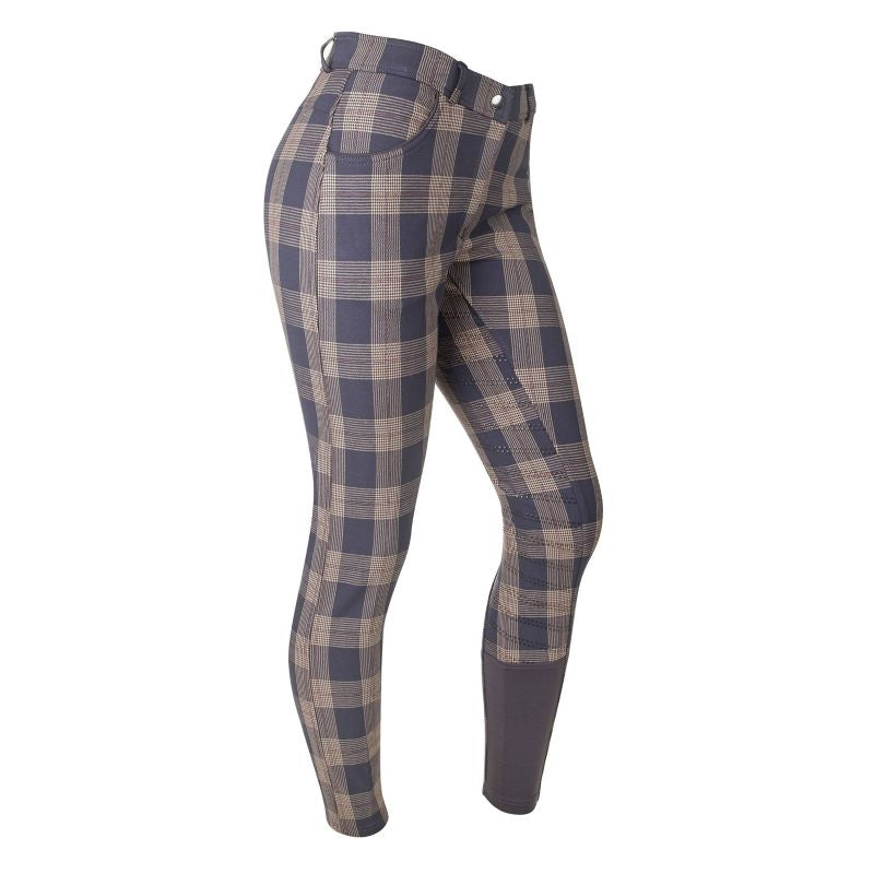 Ashley Classic Ladies FS Breeches Blue/Camel Plaid
