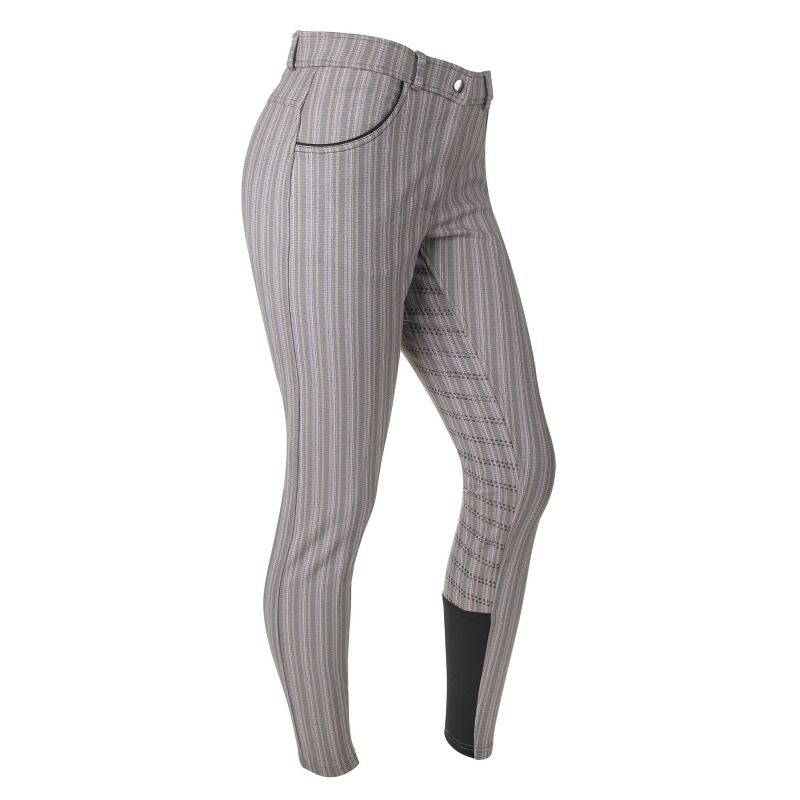 Ashley Classic Ladies FS Breeches Gray/Pink Stripe