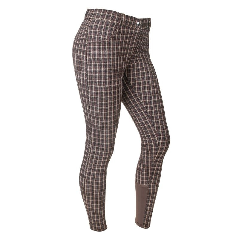 Ashley Classic Ladies KP Breeches Brown/Wine Plaid