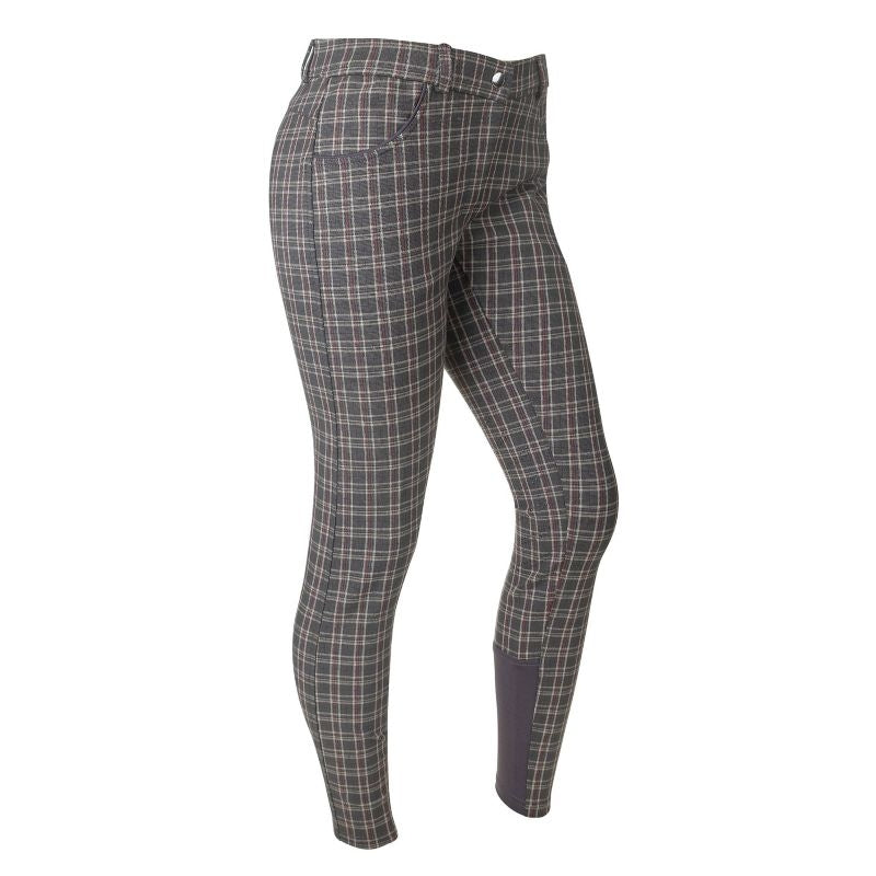 Ashley Classic Ladies KP Breeches Gray/Red Plaid