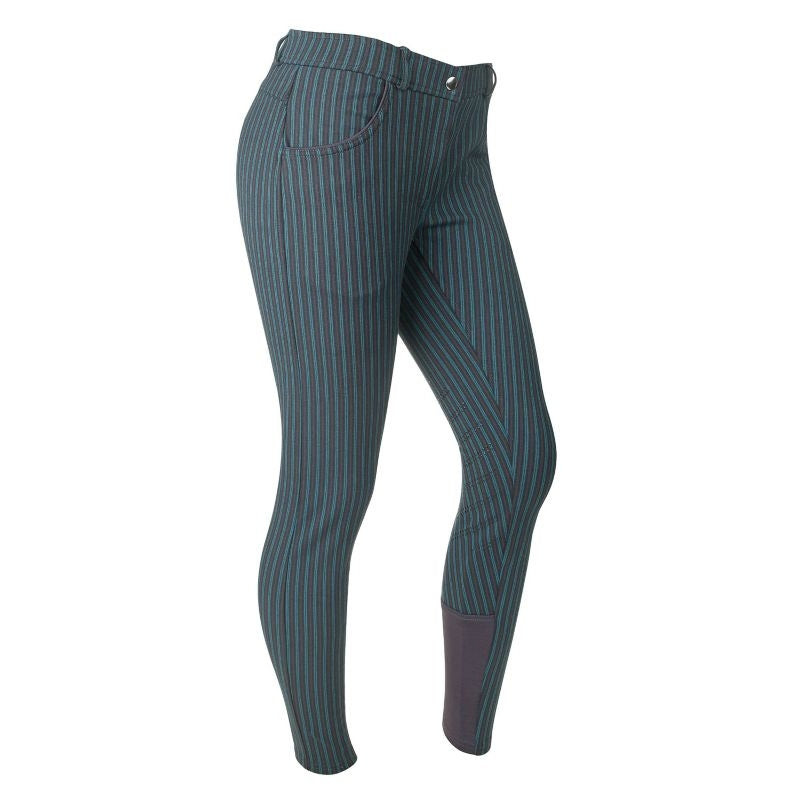 Ashley Classic Ladies KP Breeches Turquoise Stripe