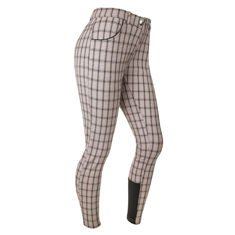 Ashley Classic Ladies KP Breeches Pink/Black Plaid