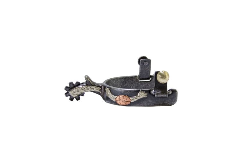 Aged Steel Flying Clover Spur