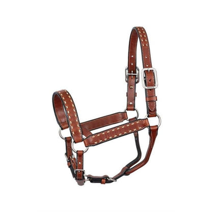 Perris Buckstitch Leather Halter