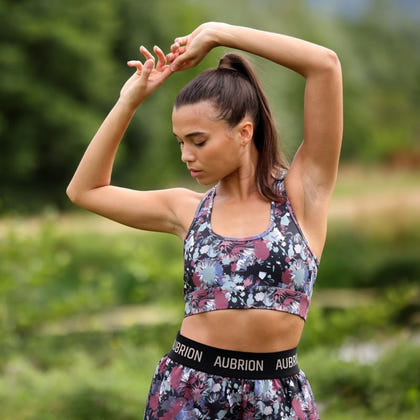Aubrion React Sports Bra Large Abstract