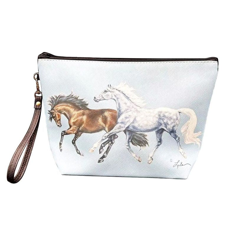 AWST Lila Grey Bay Accessory Bag with Wristlet