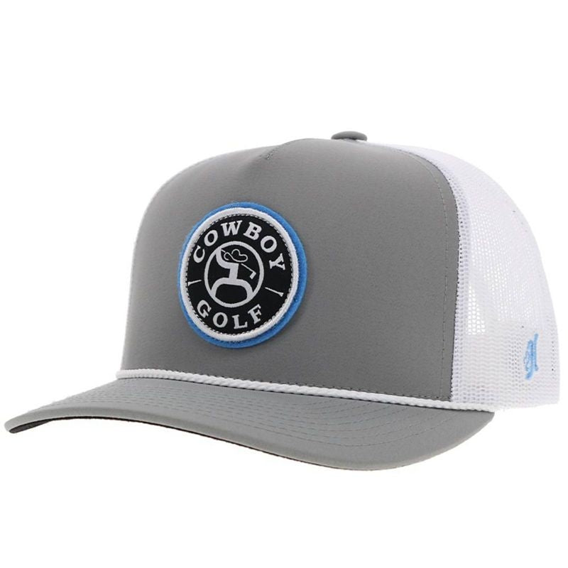 Hooey Cowboy Golf 5-Panel Hat with Circle Patch Gray
