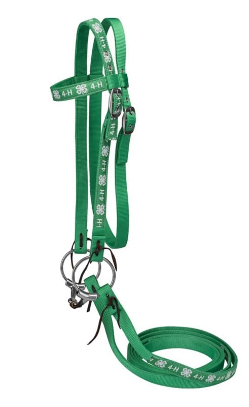 4-H Nylon Western Headstall with Reins
