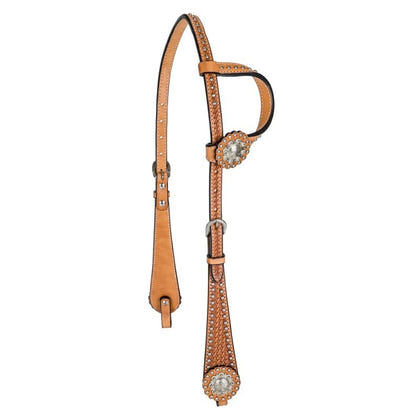 Tabelo One Ear Headstall with Tooling SS Spots