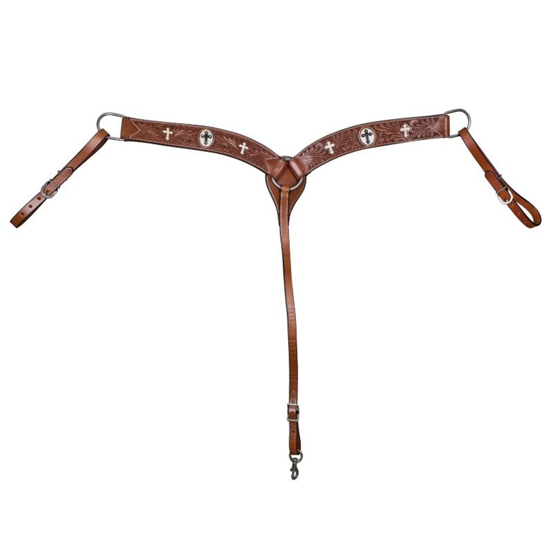 Tabelo Breast Collar with Tool Hair On Cross Inlay