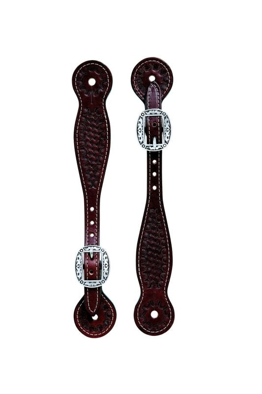 Weaver Basin Cowboy Thin Spur Strap Rich Brown
