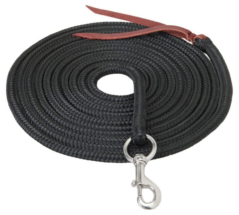 Weaver Silvertip Lunge Line with Snap 1/2x22ft Black