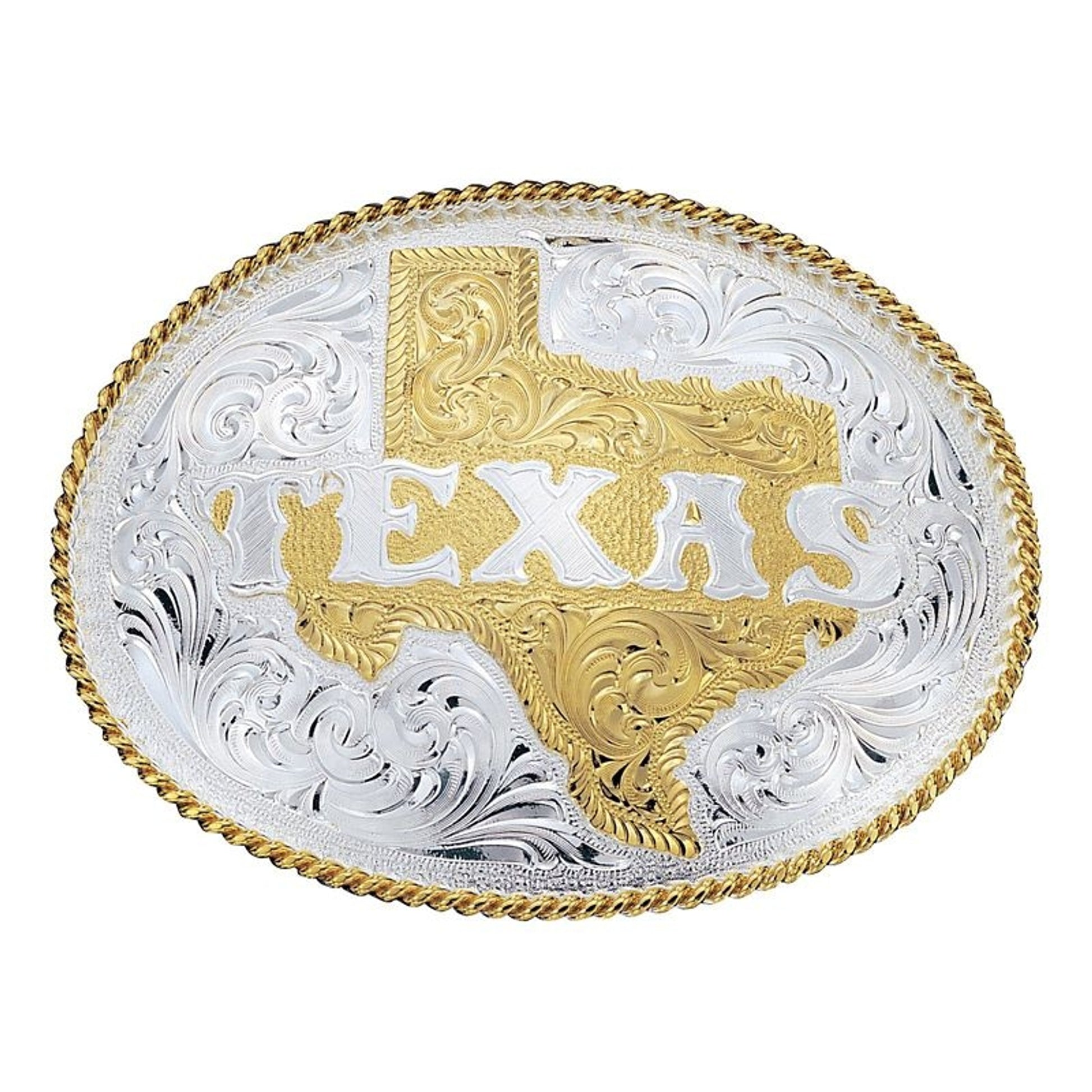 Engrave Western Belt Buckle/State Of Texas Brn