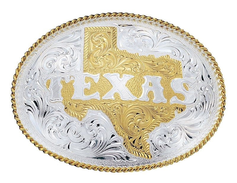 Engrave Western Belt Buckle/State Of Texas Brn