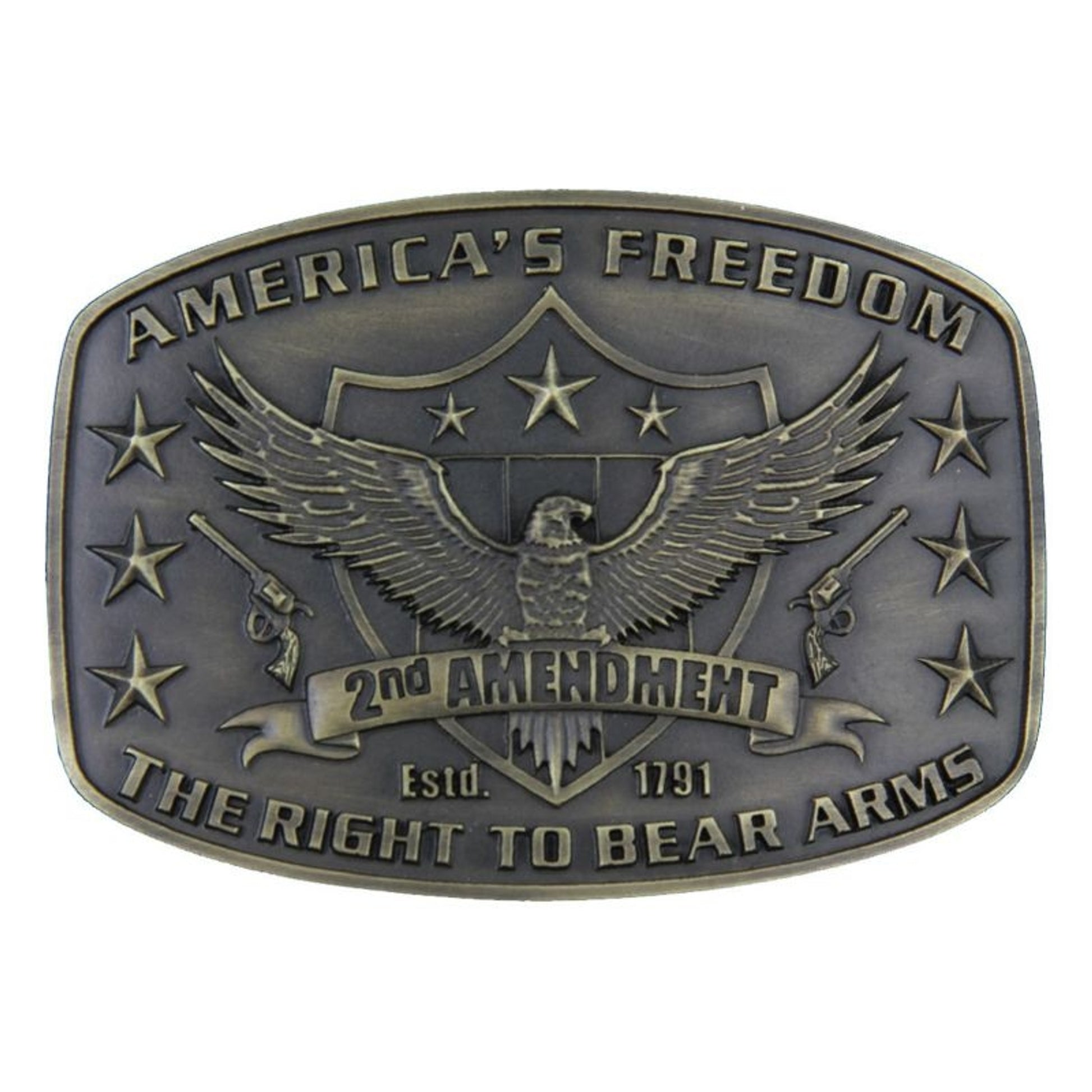 2Nd Amendment Heritage Attitudebuckle 3.75X2 5/8 B