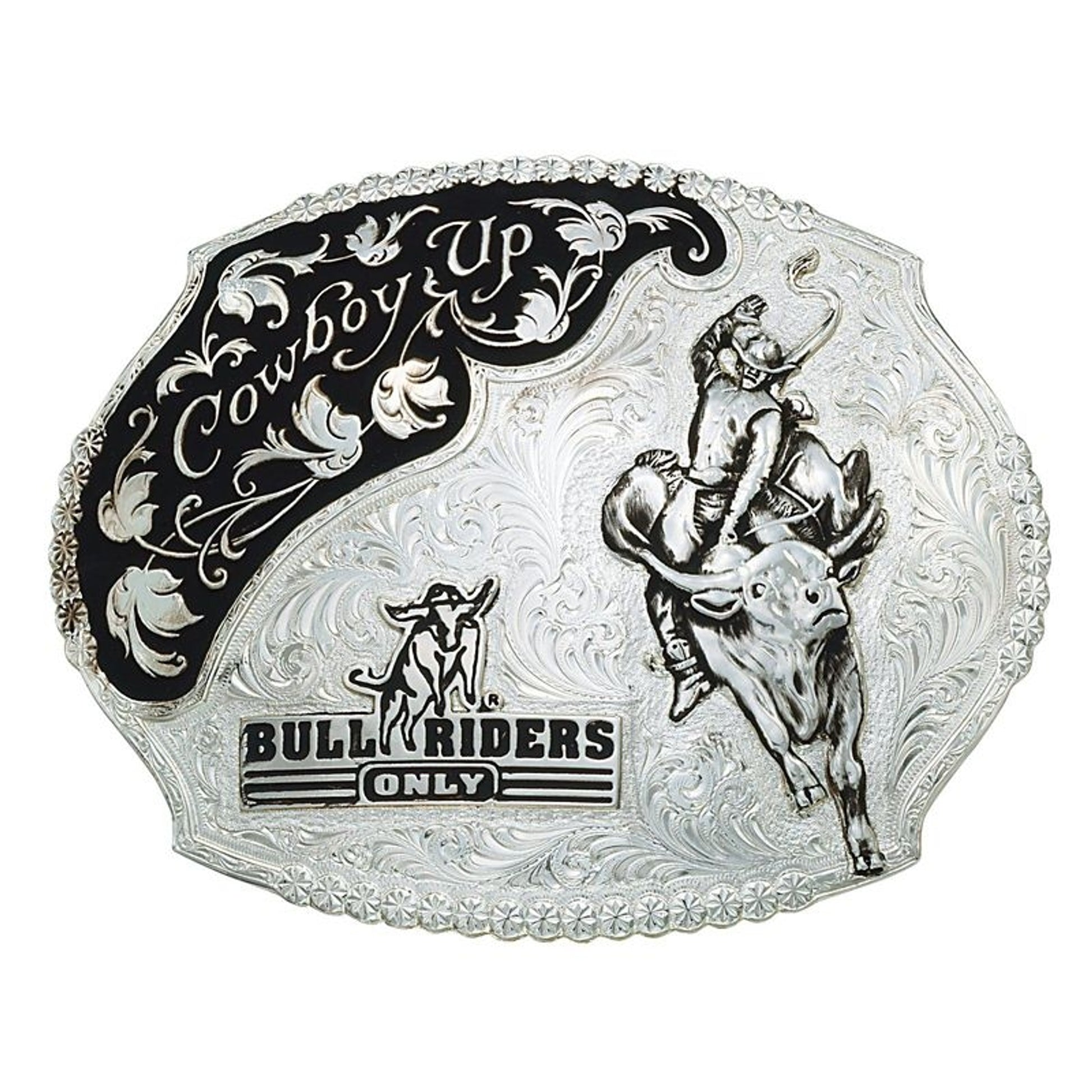 Montana Cowboy Up Bull Riders Only Belt Buckle