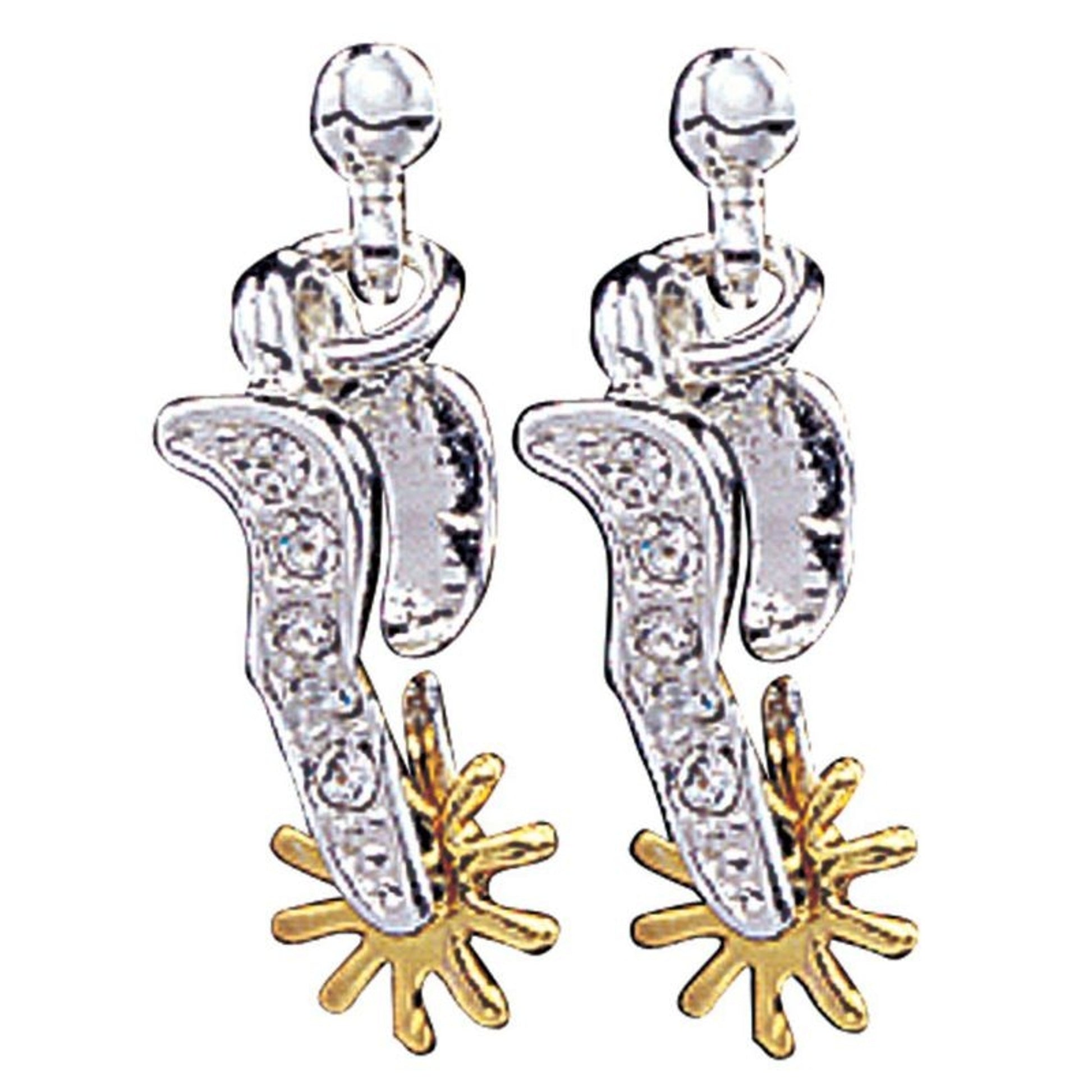 Montana Silver Sparkling Spurs Drop Earrings 1.5