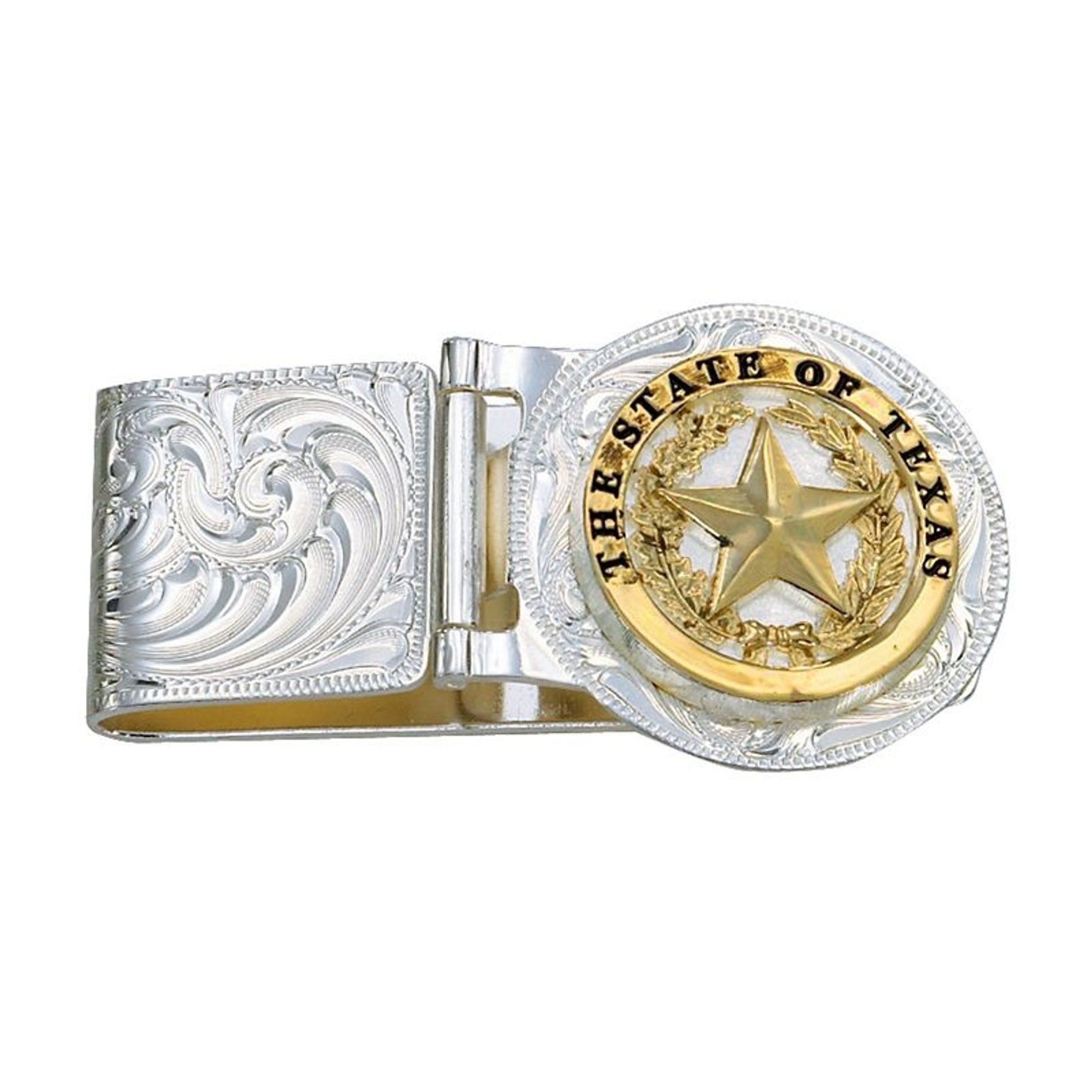 Montana Texas Star Hinged Money Clip 2X1.125