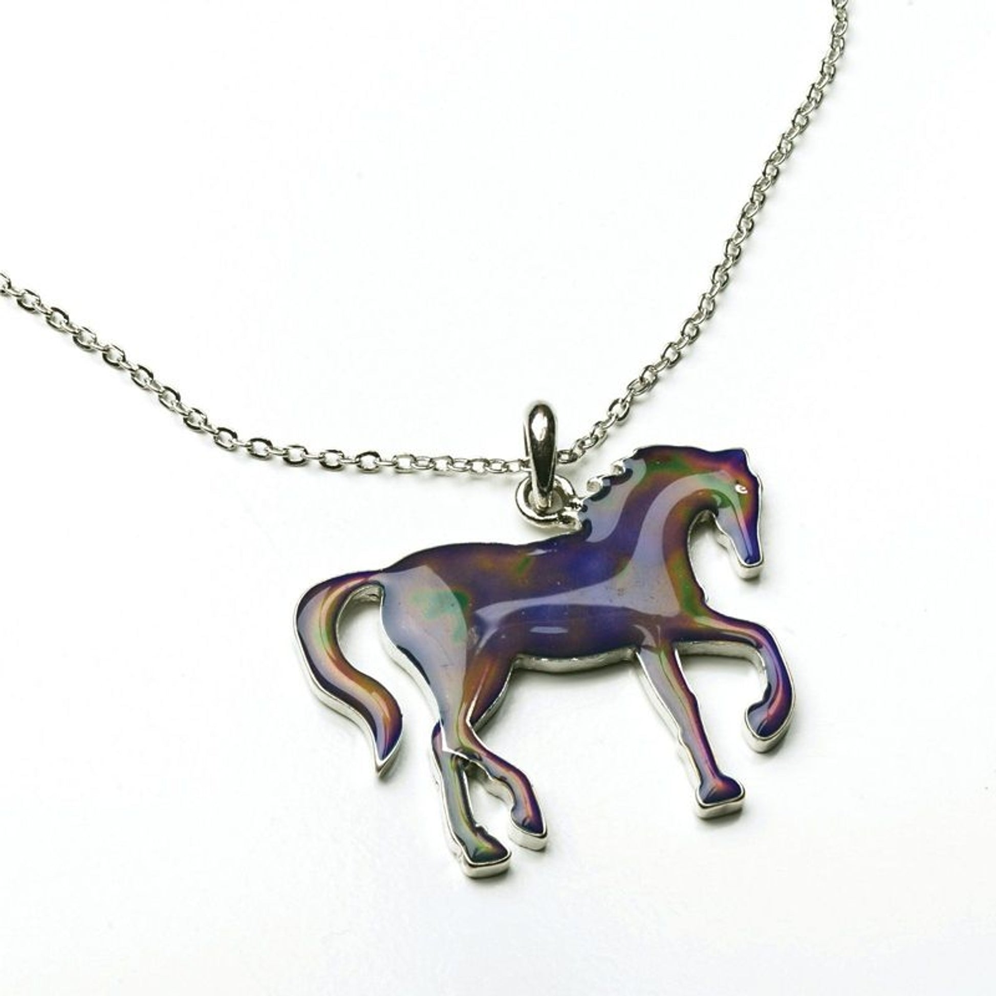 Horse Mood NecklaceBk/Wh