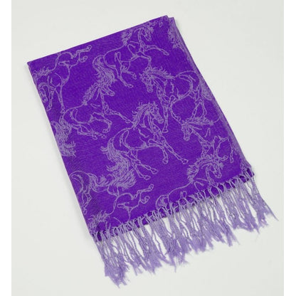 Lila Blakelee Reversible Hrs Pashmina Scarf Purple