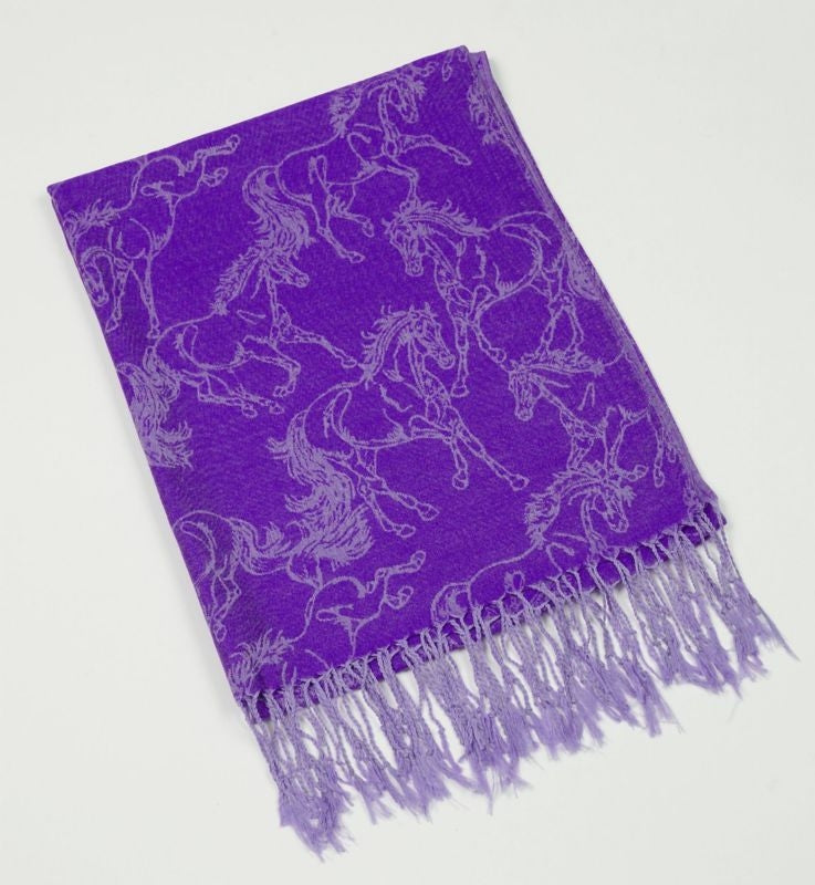 Lila Blakelee Reversible Hrs Pashmina Scarf Purple