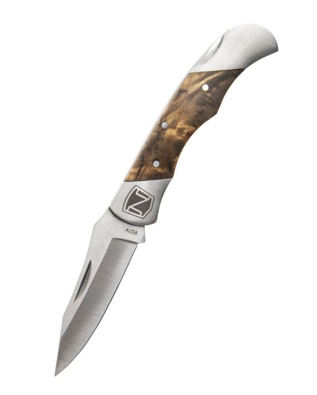 Noble Outfit Straight Flush Knife Wood Grain