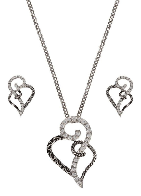 Montana Silversmiths Woven Hearts Jewelry Set