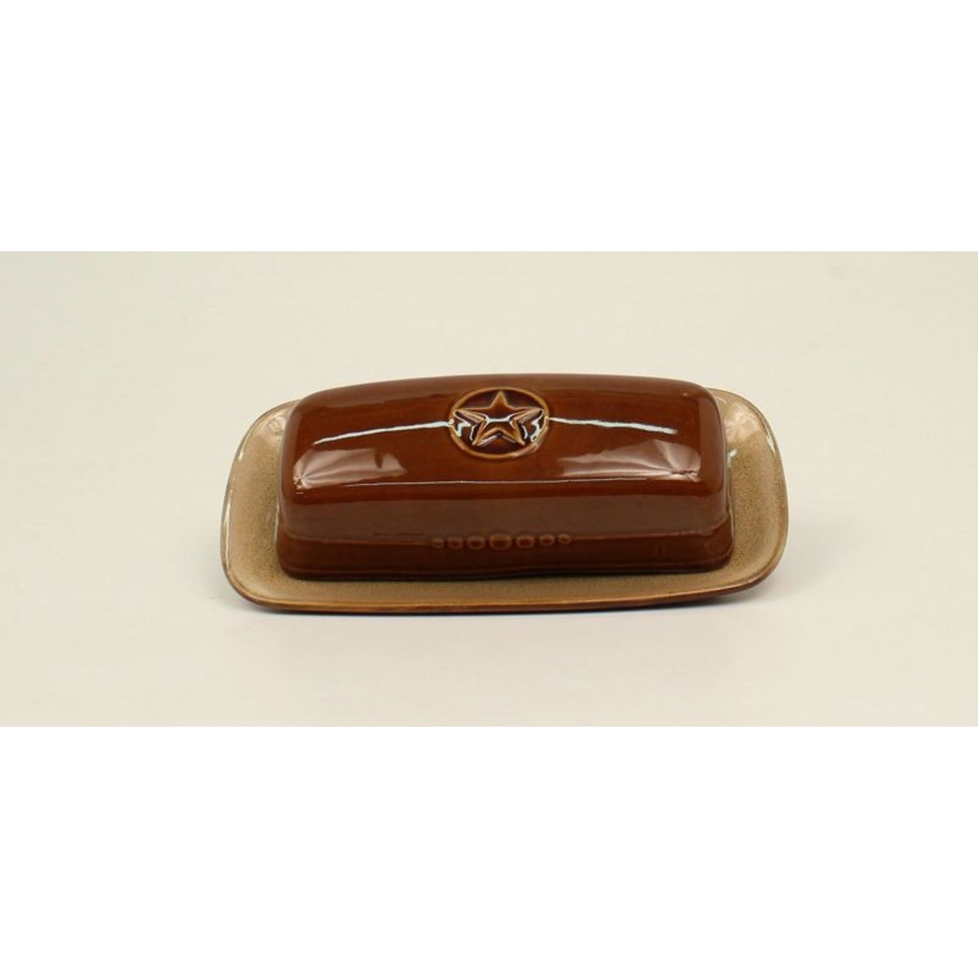 Western Moments Silverado Butter DishDark Brown