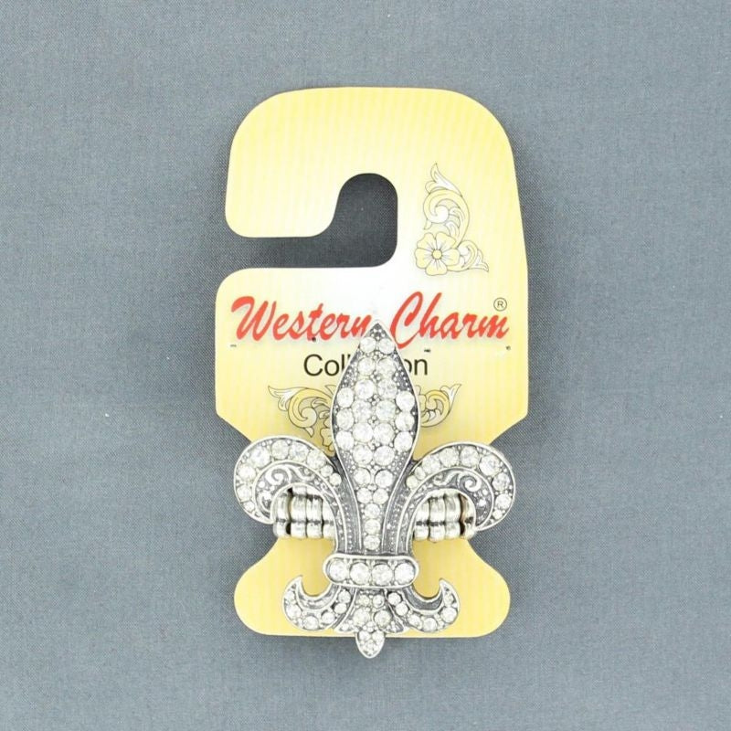 Blazin Roxx Crystal Fleur De Lis Ring
