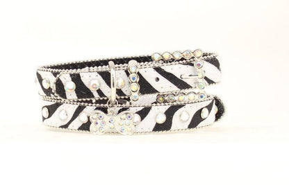 Blazin Roxx Bling Hair On Dog Collar LG Brown