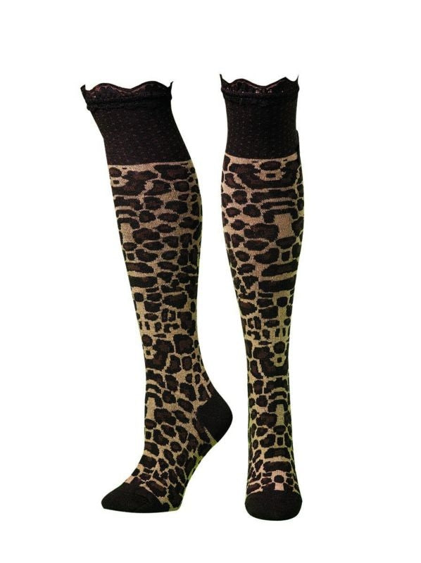 Blazin Roxx Knee Length Animal Print Socks Large