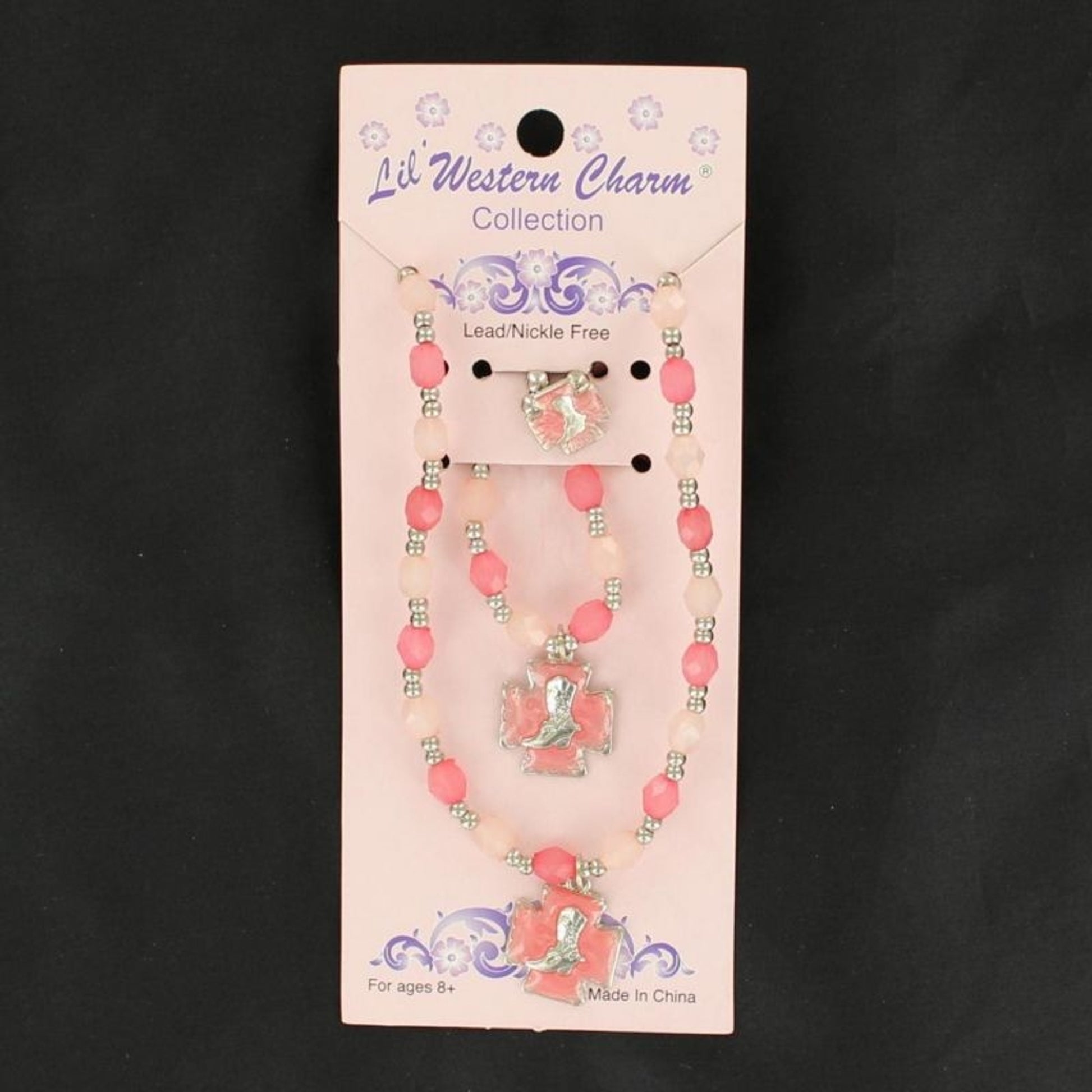 Blazin Roxx Little Girls Jewelry Boot SetBk/Wh