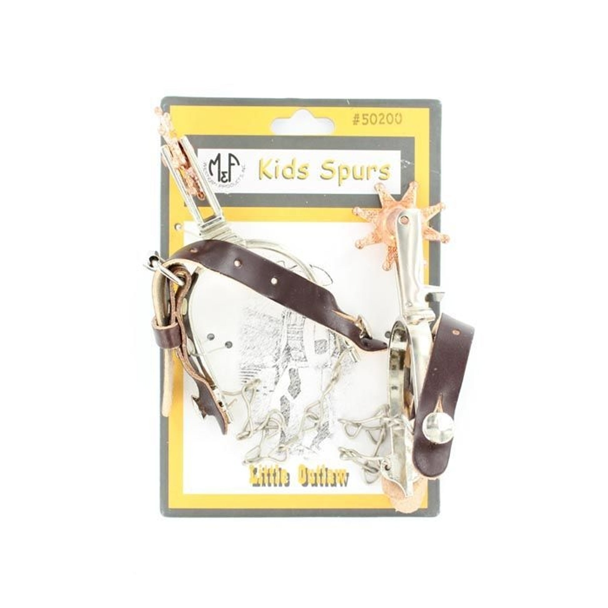 Little Outlaw Kids Spur SetBk/Wh