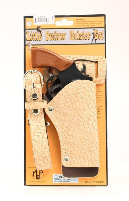 Little Outlaw Gun And Holster BeltBk/Wh