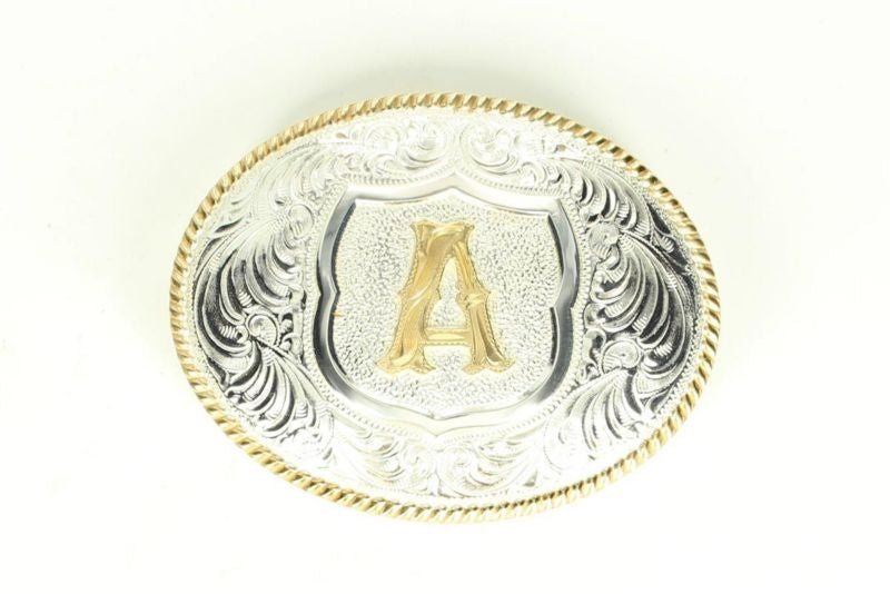 Crumine Oval Initial Buckle 2.75 x 3.5 A