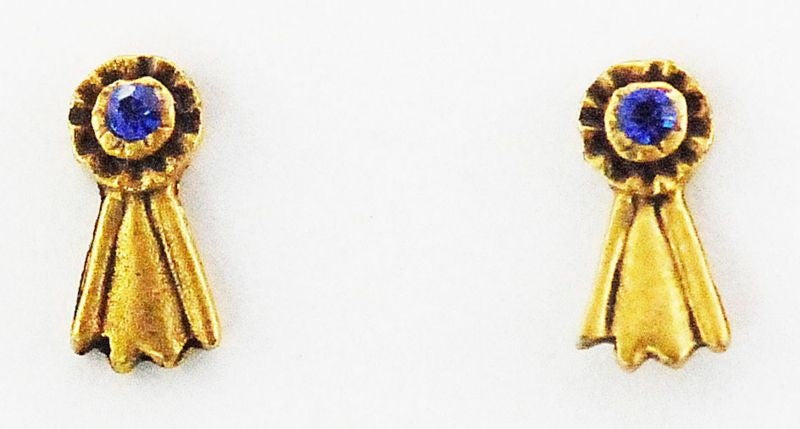 Finishing Touch Ribbon Earrings Russian Gold