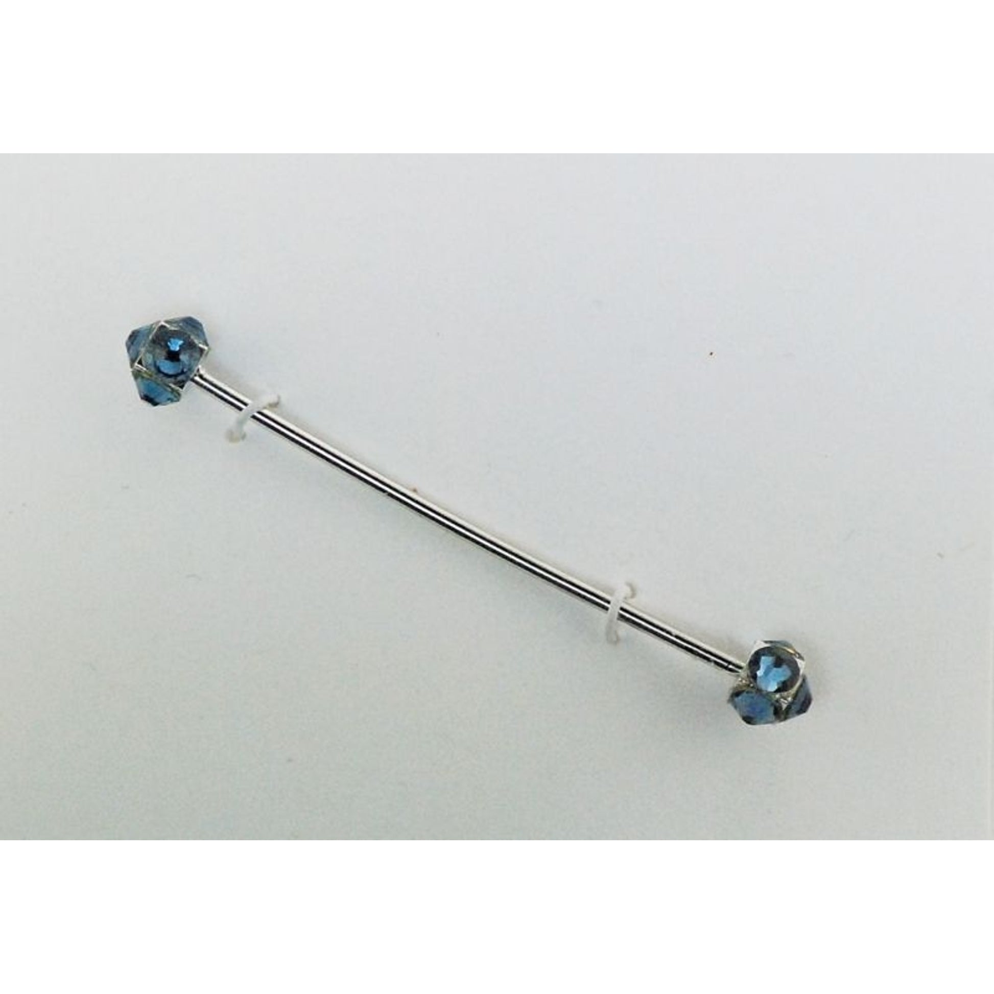 Finishing Touch Crystal Collar Bar Denim/Rhodium