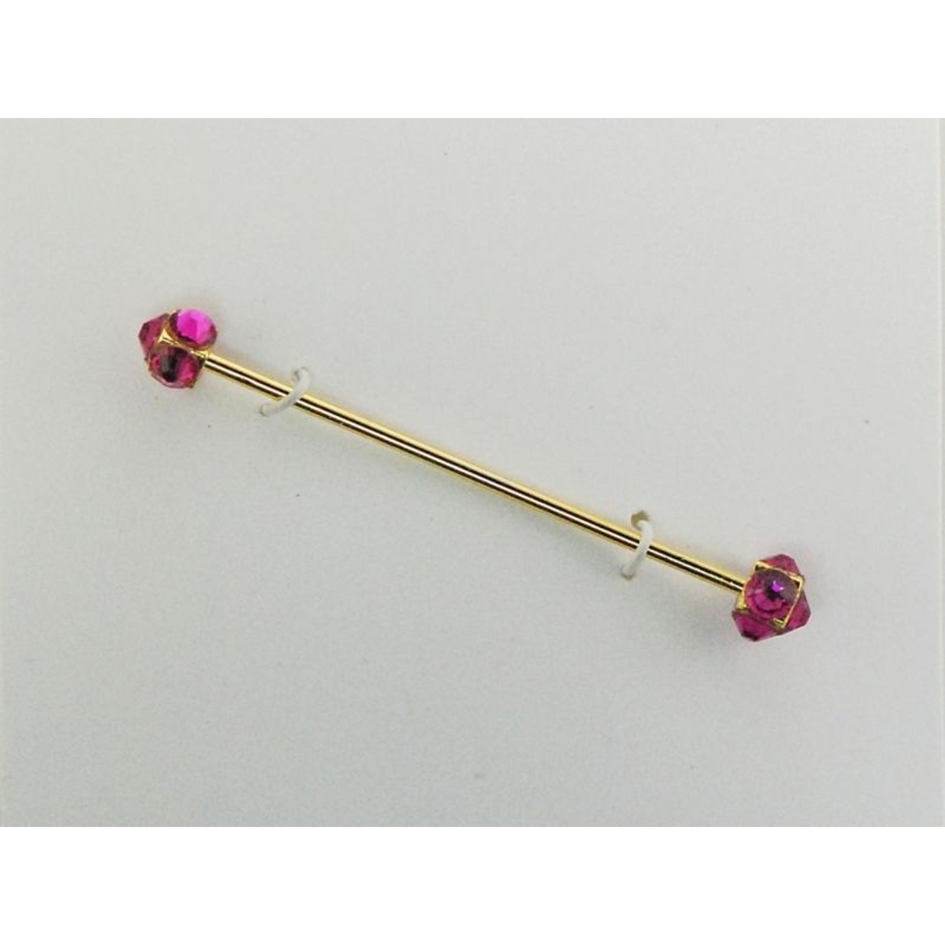 Finishing Touch Crystal Collar Bar Fuschia/Gold