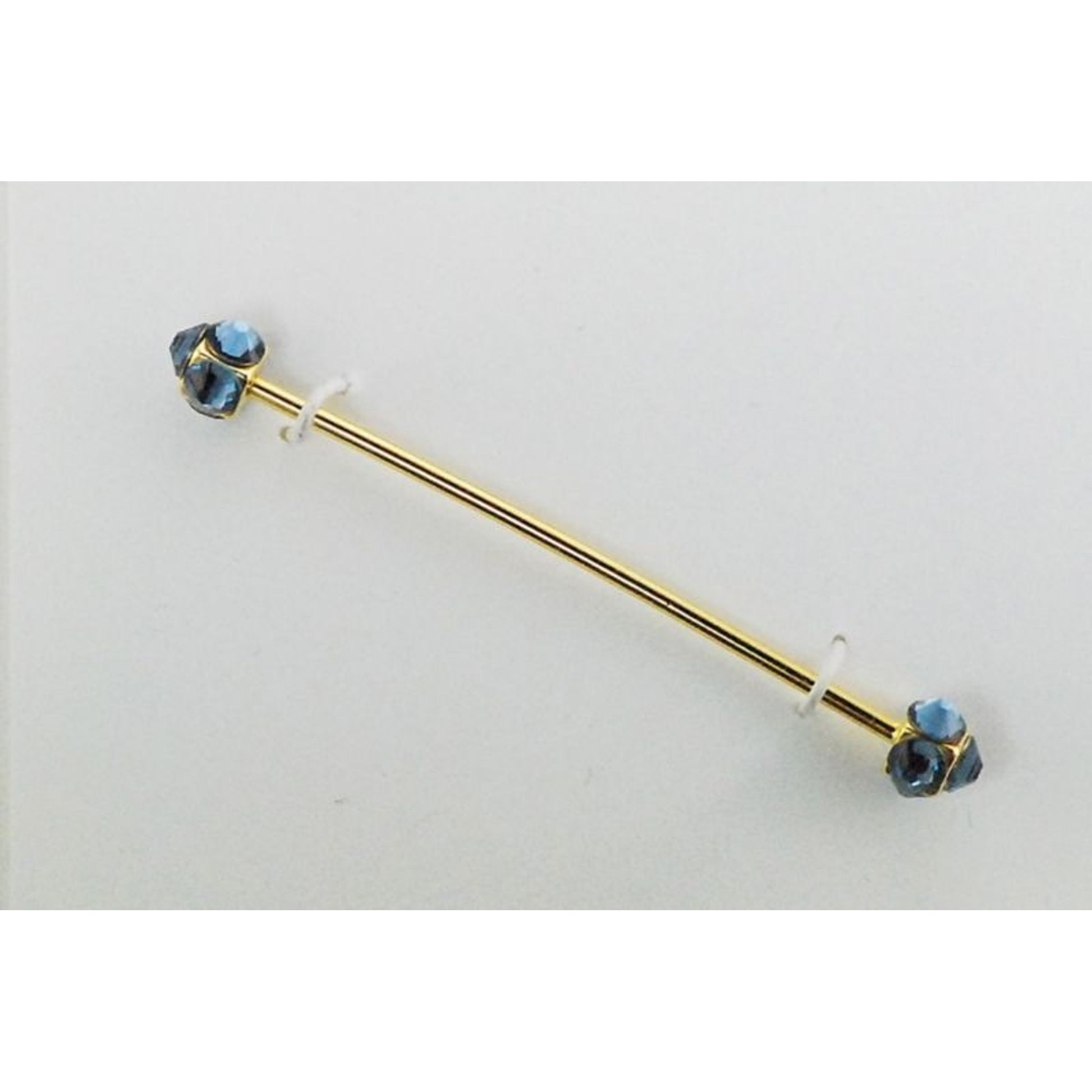 Finishing Touch Crystal Collar Bar Denim/Gold