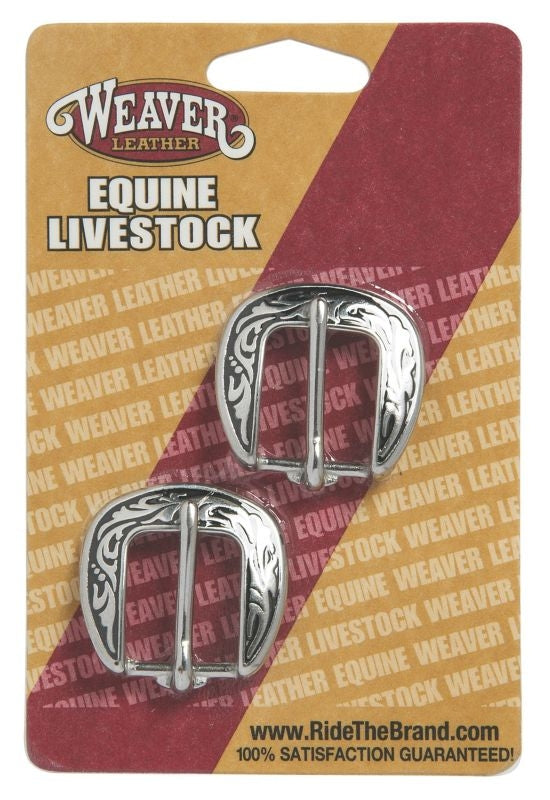 Weaver Leather Black Steel Floral Buckle 3/4