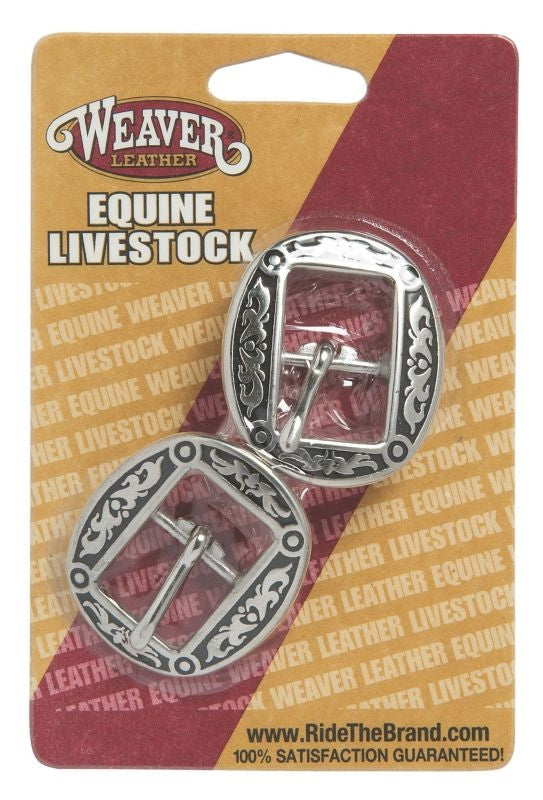 Weaver Leather Black Steel Floral Buckle 3/4