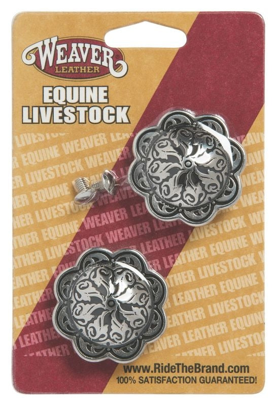Weaver Leather Black Steel Concho with Post 1.75