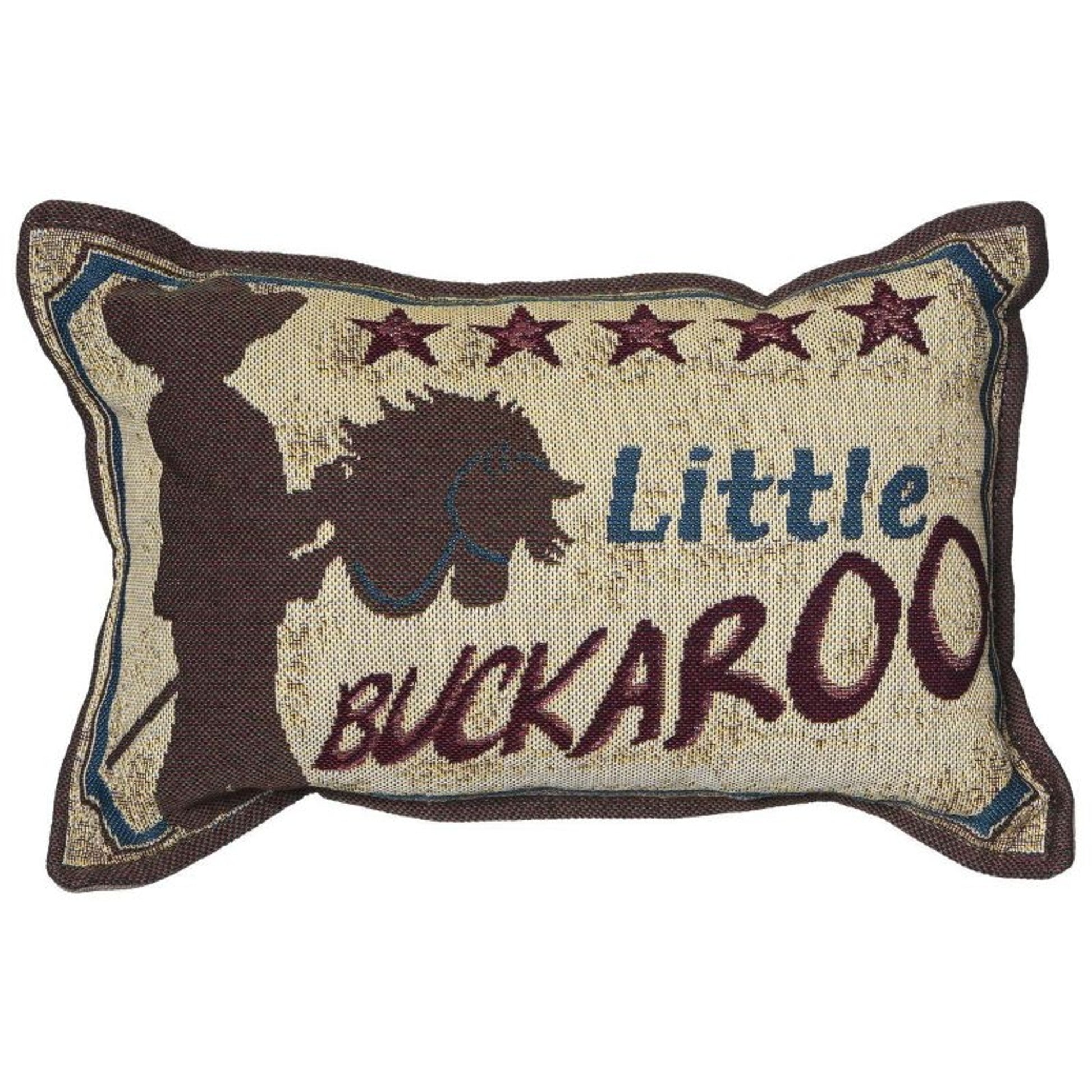 Tough1 Western Accent Pillow 12 x 8 Bk/Wh