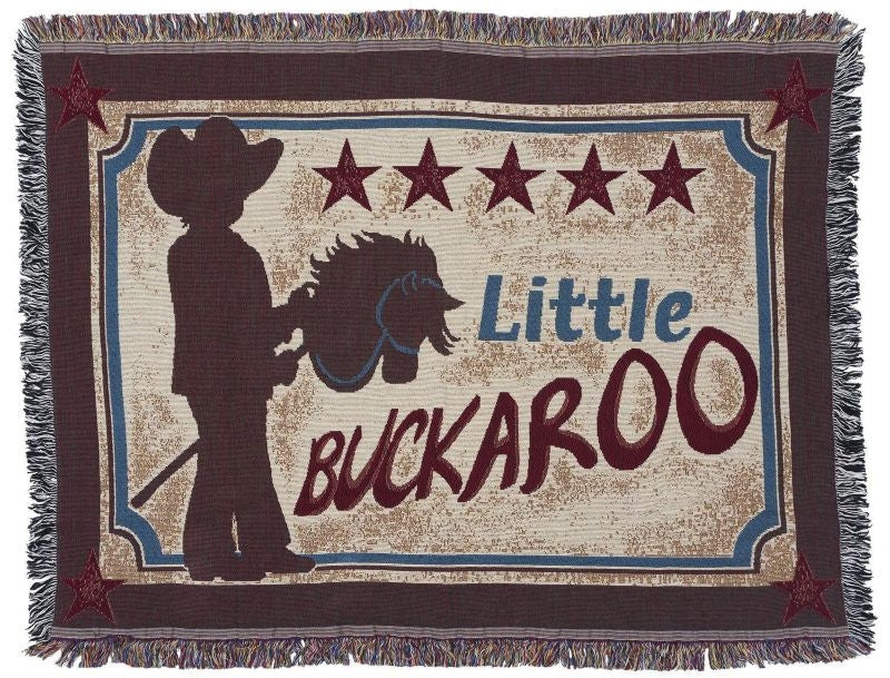 Gift Corral Western Accent Throw 50 x 40 Bk/Wh