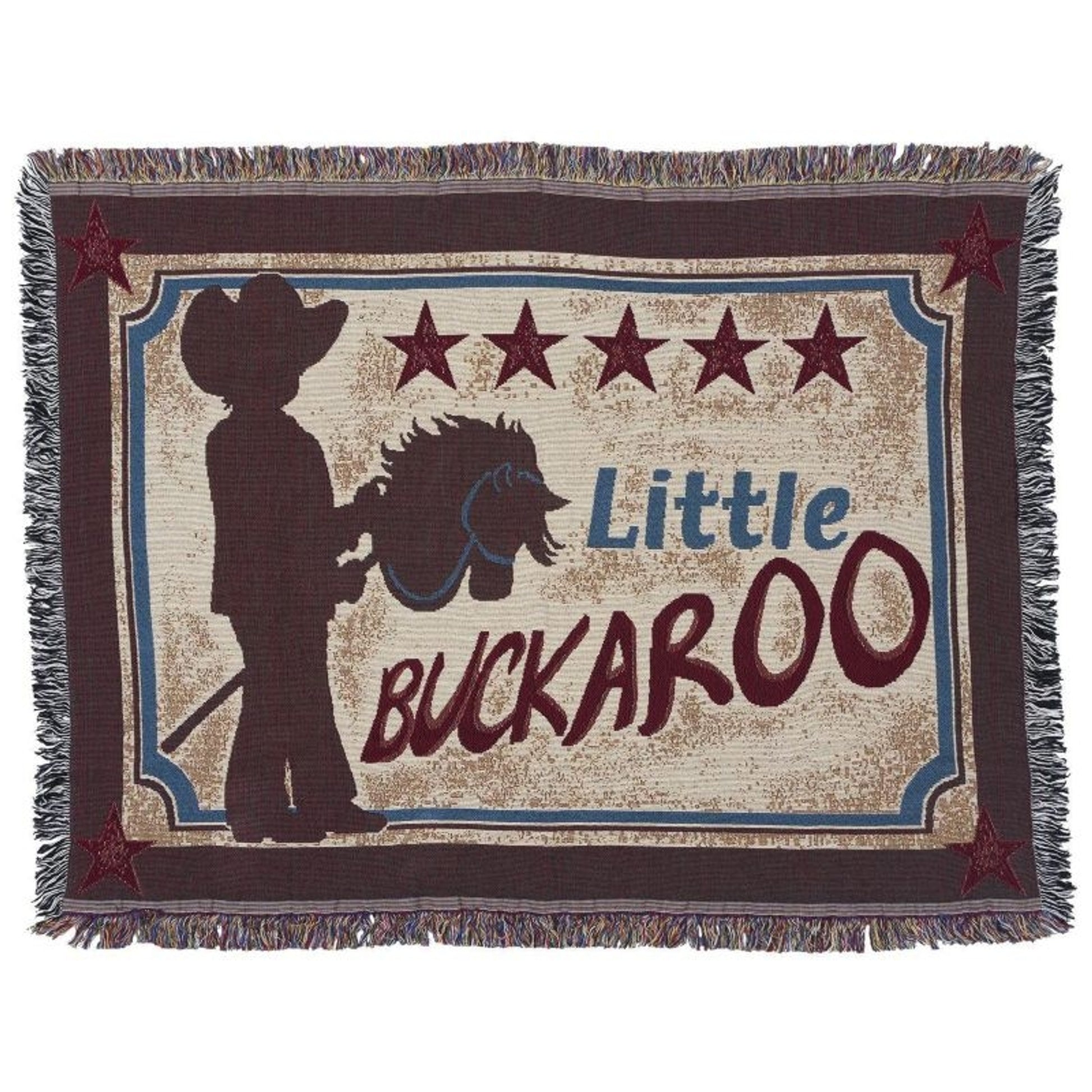 Gift Corral Western Accent Throw 50 x 40 Bk/Wh