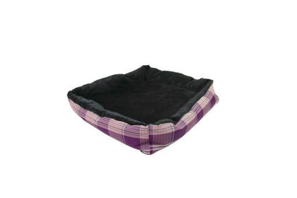 Kensington Black Ice Plaid Bolster Dog Bed
