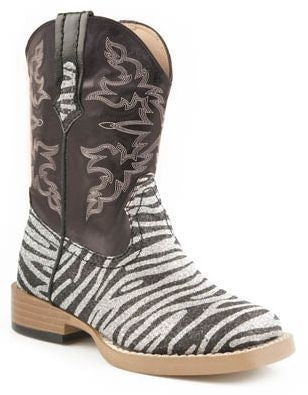 Roper Infant Faux Sq Toe Print Boots